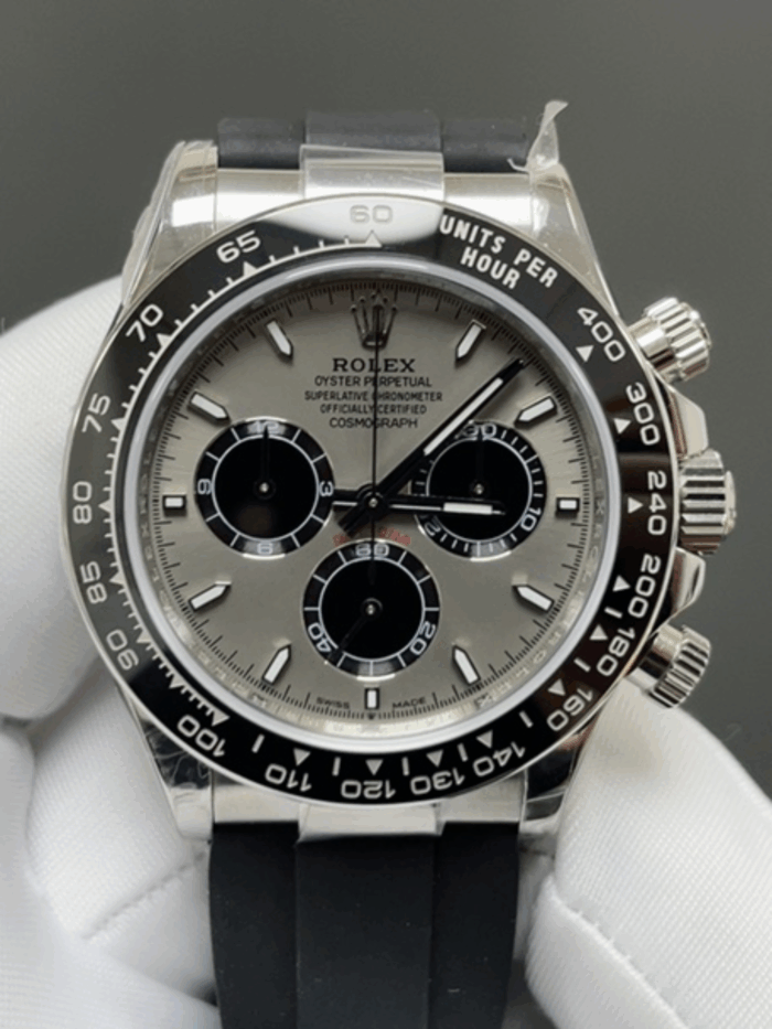 FH Daytona Chronograph – 40mm Gold-Tone Case, Rubber Strap, 904L Steel, Premium Replica - Image 1