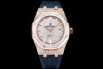 R Factory Luxury AP Royal Oak Diamond Full-Pavé Edition | 40MM Automatic | 316L Steel & Leather Strap - Image 5