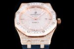 R Factory Luxury AP Royal Oak Diamond Full-Pavé Edition | 40MM Automatic | 316L Steel & Leather Strap - Image 3