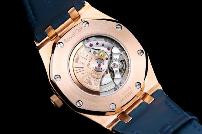 R Factory Luxury AP Royal Oak Diamond Full-Pavé Edition | 40MM Automatic | 316L Steel & Leather Strap - Image 9