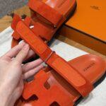 Chypre Women’s Sandals | Orange | Chamois Leather - Image 3