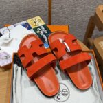 Chypre Women’s Sandals | Orange | Chamois Leather - Image 2