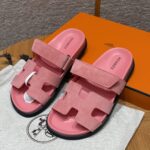 Chypre Women’s Sandals | Peach Pink | Chamois Leather - Image 8