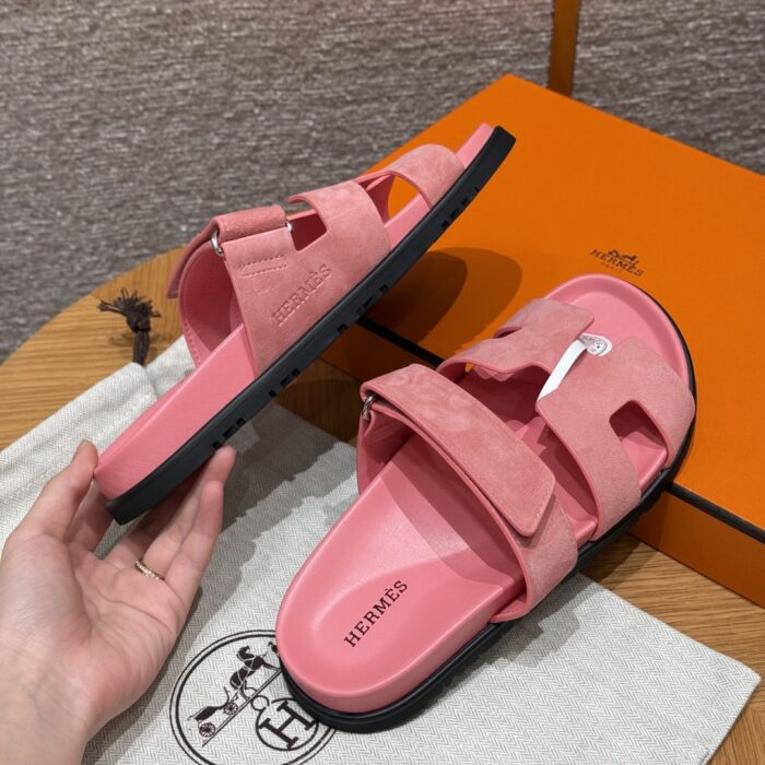 Chypre Women’s Sandals | Peach Pink | Chamois Leather - Image 6