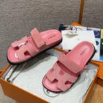 Chypre Women’s Sandals | Peach Pink | Chamois Leather - Image 2