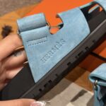 Chypre Women’s Sandals | Candy Blue | Chamois Leather - Image 3