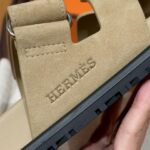 Chypre Women’s Sandals | Beige Lin | Chamois Leather - Image 6