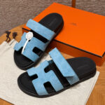 Chypre Women’s Sandals | Candy Blue | Chamois Leather - Image 6