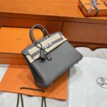Birkin 25 | 8F Etain Togo Leather | Silver Hardware | 25×20×13cm - Image 4