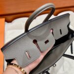 Birkin 25 | 8F Etain Togo Leather | Silver Hardware | 25×20×13cm - Image 8