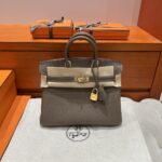 Birkin 25 | CK18 Etoupe Togo Leather | Gold Hardware | 25×20×13cm - Image 2