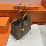 Birkin 25 | CK18 Etoupe Togo Leather | Gold Hardware | 25×20×13cm - Image 7