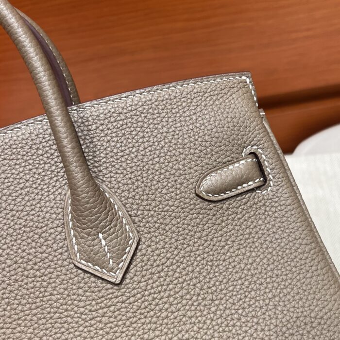 Birkin 25 | CK18 Etoupe Togo Leather | Gold Hardware | 25×20×13cm - Image 10