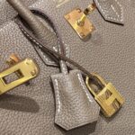 Birkin 25 | CK18 Etoupe Togo Leather | Gold Hardware | 25×20×13cm - Image 14