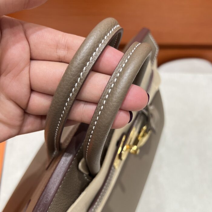 Birkin 25 | CK18 Etoupe Togo Leather | Gold Hardware | 25×20×13cm - Image 15