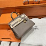 Birkin 25 | CK18 Etoupe Togo Leather | Gold Hardware | 25×20×13cm - Image 17