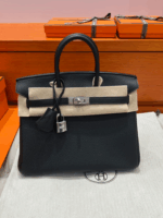 Birkin 25 | 89 Black Togo Leather | Silver Hardware | 25×20×13cm
