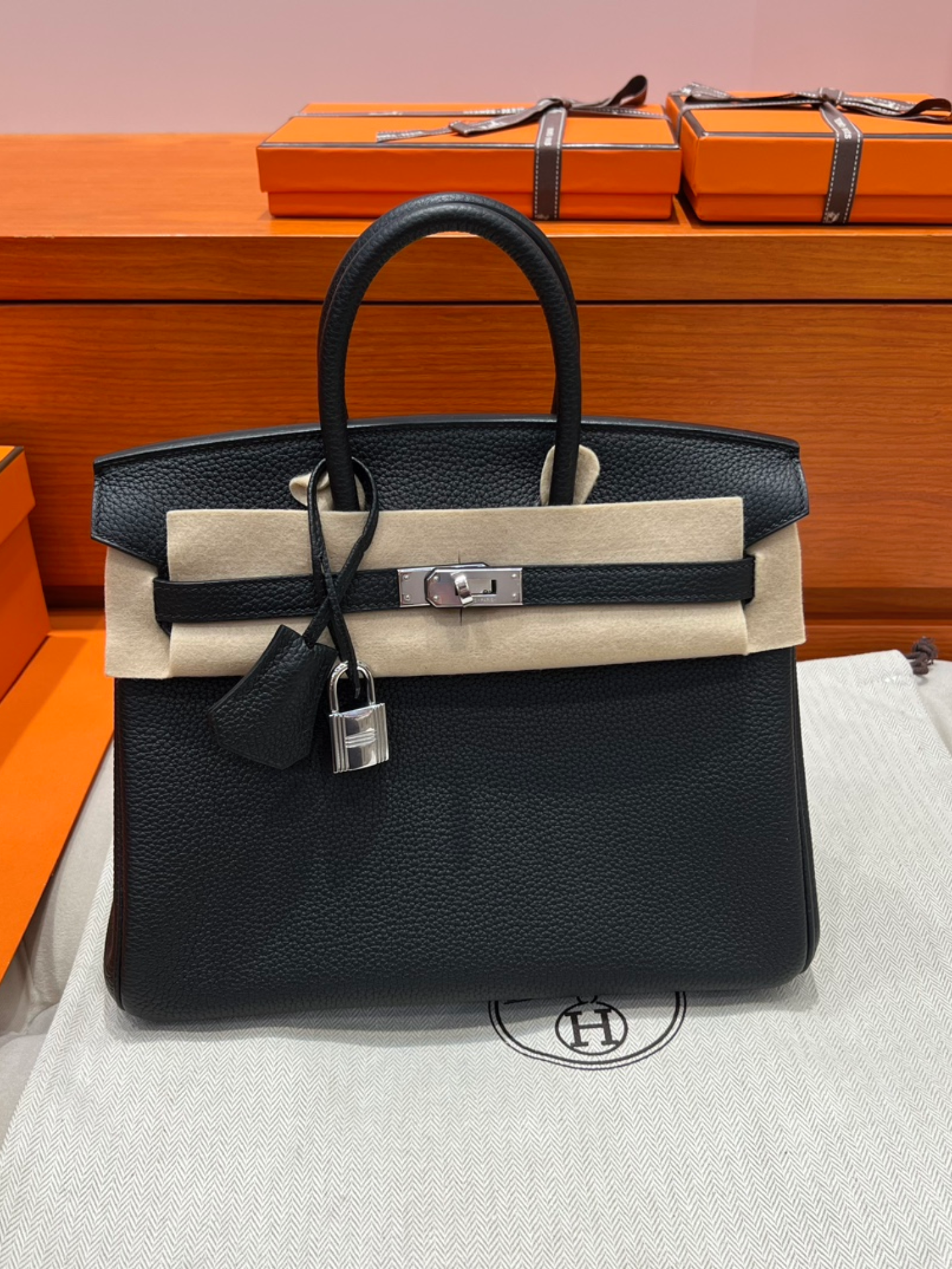wsxc1752626448165_0(1) Birkin 25 | 89 Black Togo Leather | Silver Hardware | 25×20×13cm - Image 1