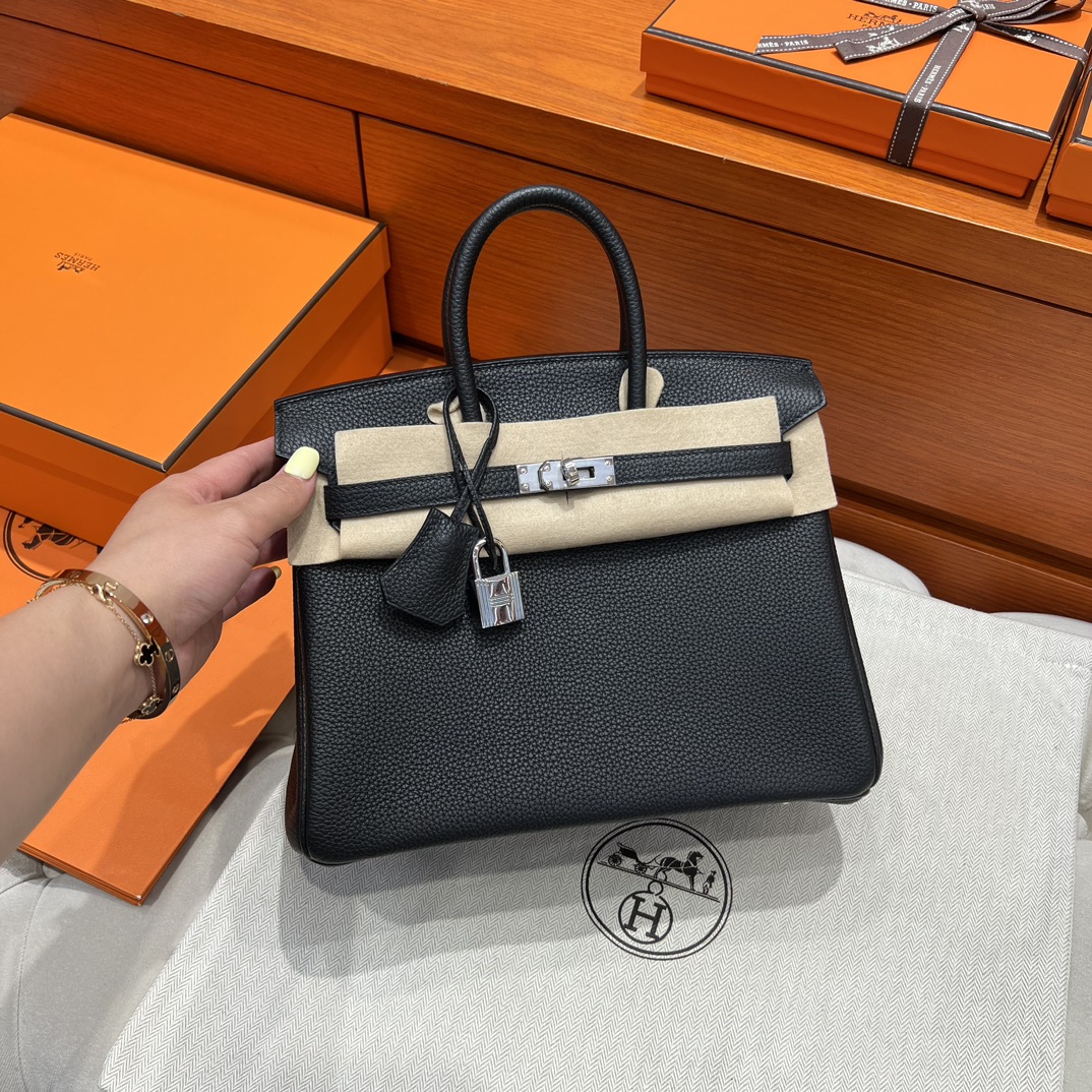 wsxc1752626448165_1 Birkin 25 | 89 Black Togo Leather | Silver Hardware | 25×20×13cm - Image 3