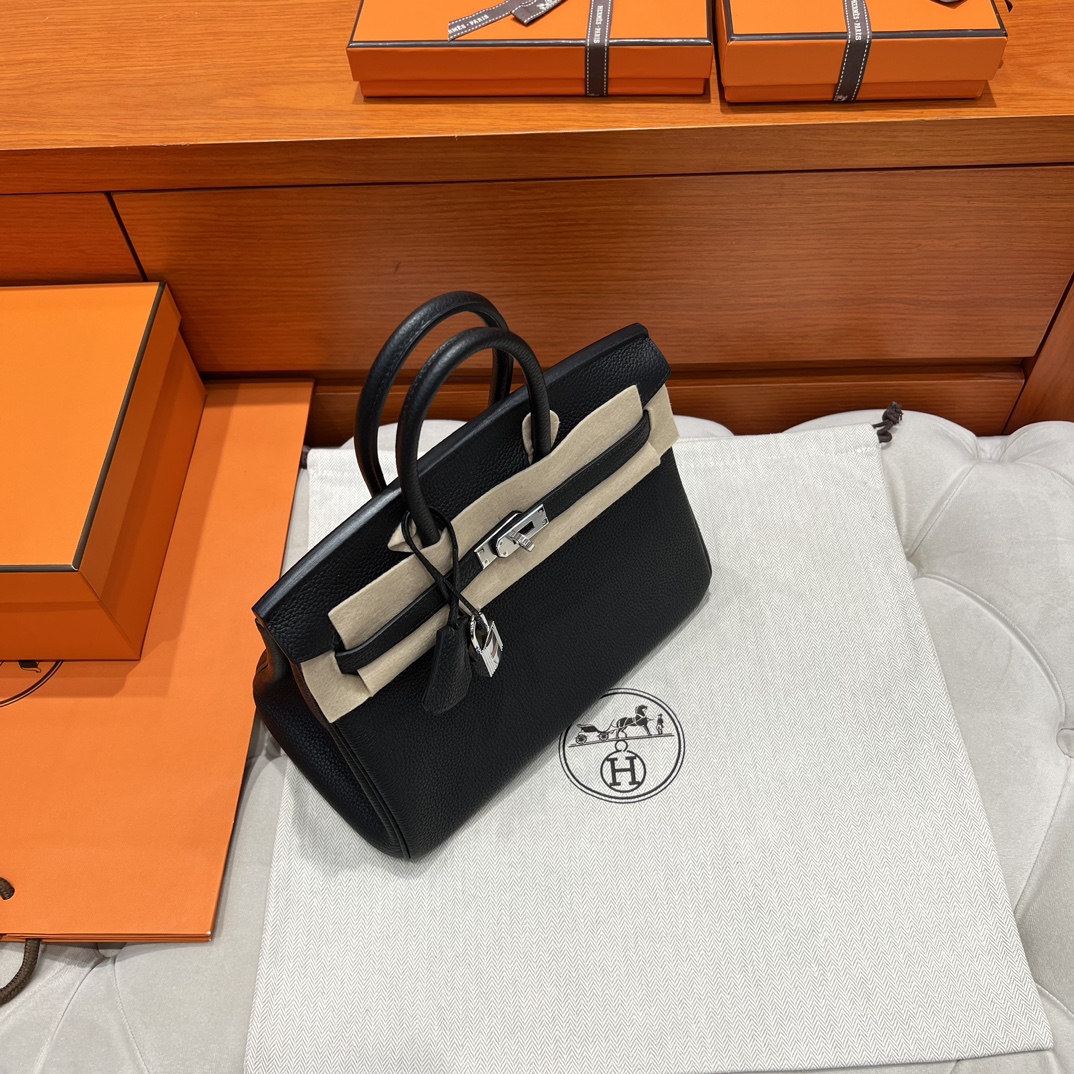 wsxc1752626448165_2 Birkin 25 | 89 Black Togo Leather | Silver Hardware | 25×20×13cm - Image 4