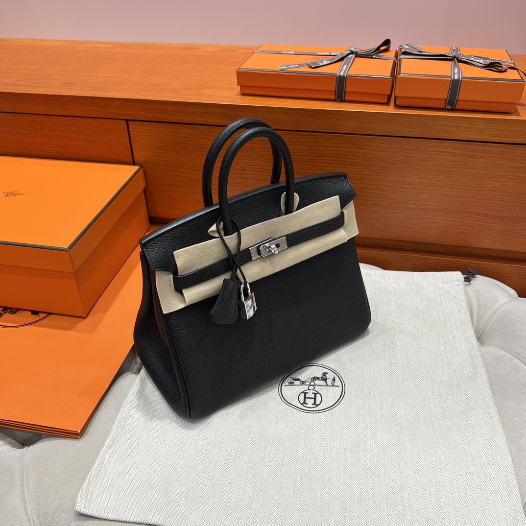 wsxc1752626448166_3 Birkin 25 | 89 Black Togo Leather | Silver Hardware | 25×20×13cm - Image 5