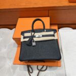 Birkin 25 | 89 Black Togo Leather | Silver Hardware | 25×20×13cm - Image 6