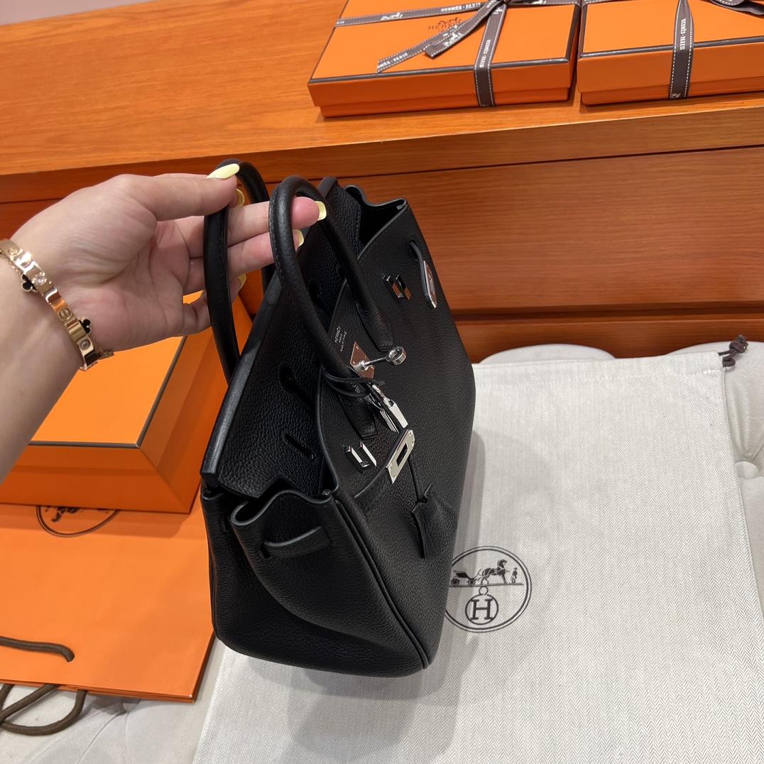 wsxc1752626448330_5 Birkin 25 | 89 Black Togo Leather | Silver Hardware | 25×20×13cm - Image 7