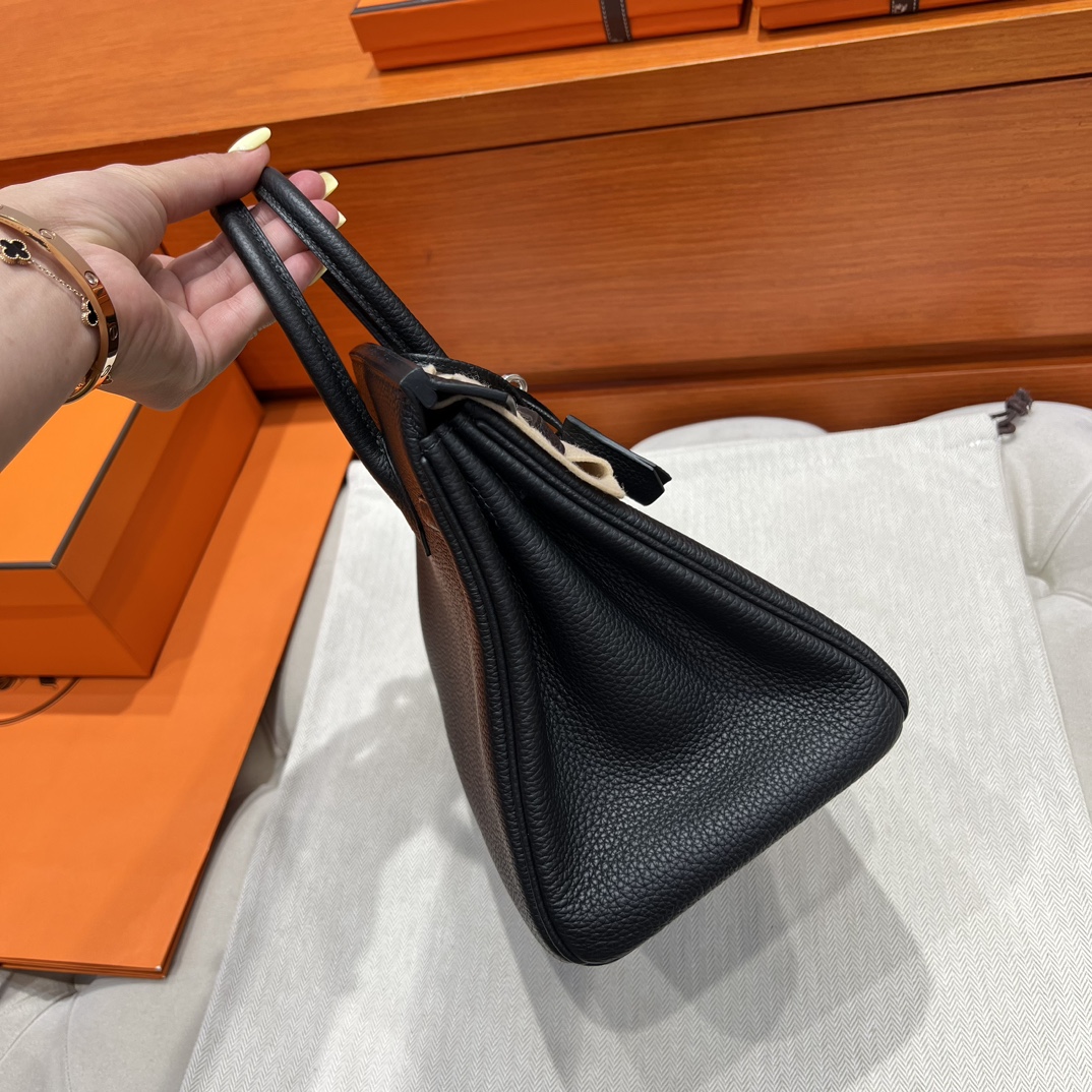 wsxc1752626448473_7 Birkin 25 | 89 Black Togo Leather | Silver Hardware | 25×20×13cm - Image 9