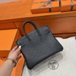 Birkin 25 | 89 Black Togo Leather | Silver Hardware | 25×20×13cm - Image 10