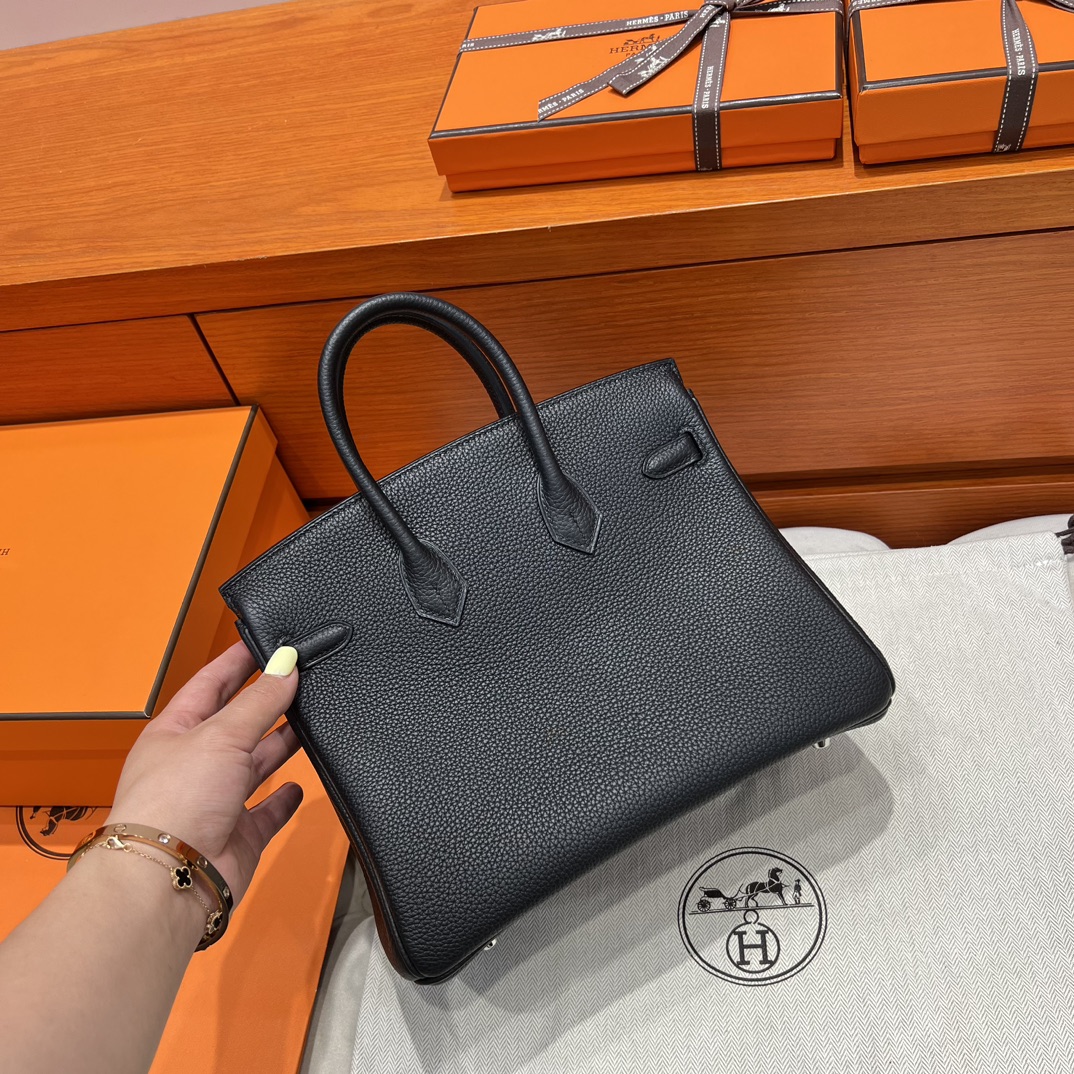 wsxc1752626448473_8 Birkin 25 | 89 Black Togo Leather | Silver Hardware | 25×20×13cm - Image 10