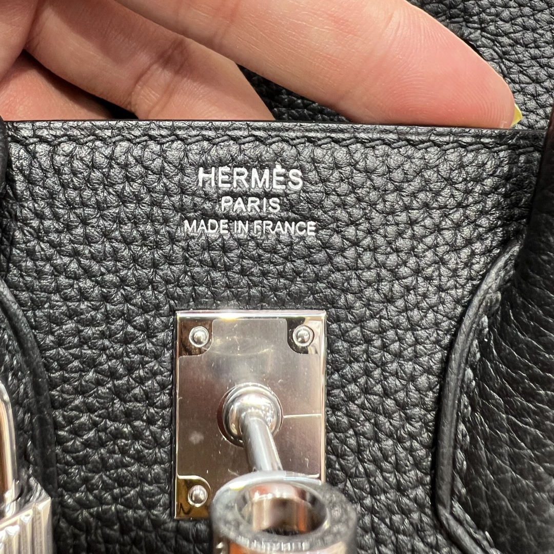 wsxc1752626469089_0 Birkin 25 | 89 Black Togo Leather | Silver Hardware | 25×20×13cm - Image 11