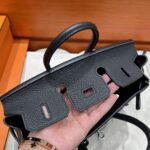 Birkin 25 | 89 Black Togo Leather | Silver Hardware | 25×20×13cm - Image 15