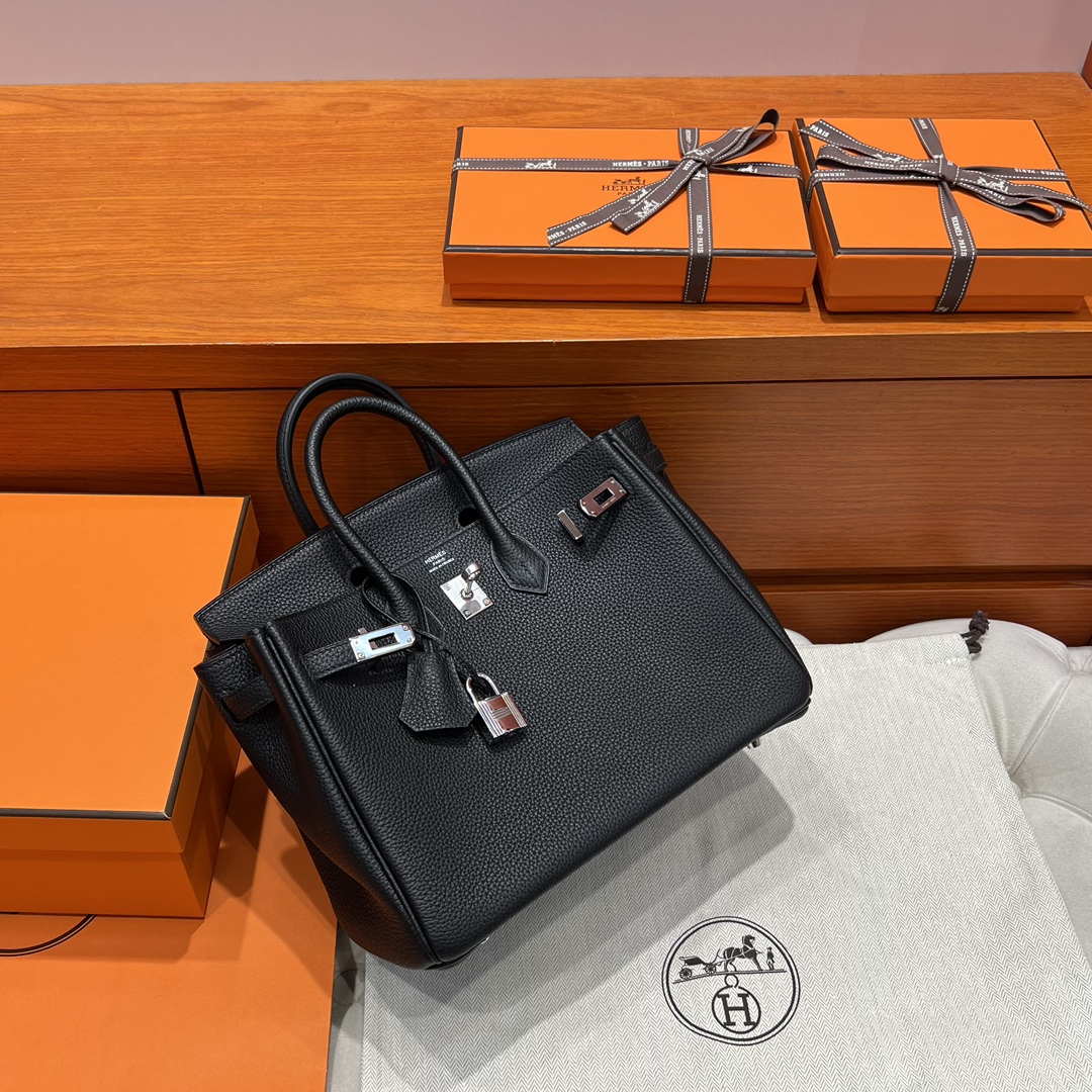 wsxc1752626469481_5 Birkin 25 | 89 Black Togo Leather | Silver Hardware | 25×20×13cm - Image 16