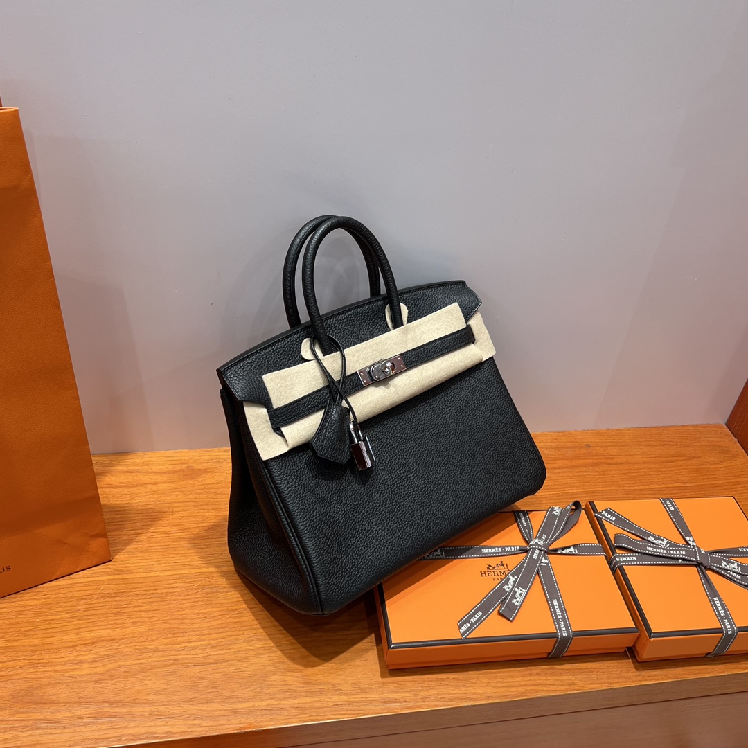 wsxc1752626469772_8 Birkin 25 | 89 Black Togo Leather | Silver Hardware | 25×20×13cm - Image 19