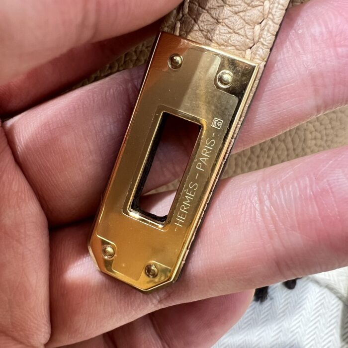 Birkin 25 | OM Chai Togo Leather | Gold Hardware | 25×20×13cm - Image 11