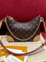 BOULOGNE Small Monogram Handbag | Natural Color | 16×9.5×29cm