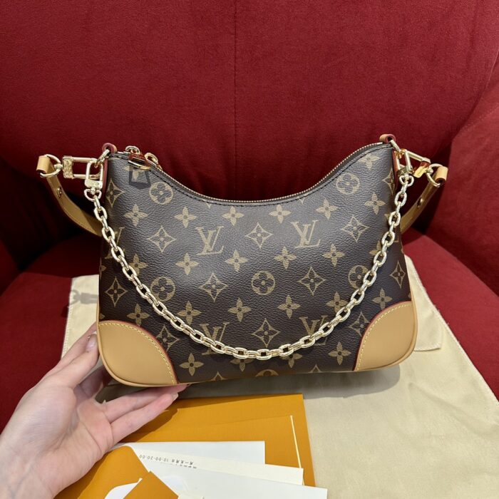 BOULOGNE Small Monogram Handbag | Natural Color | 16×9.5×29cm - Image 15
