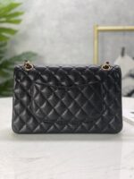 Classic CF Black & Gold Handbag | Haas Calfskin Leather | 15.5×25.5×6.5cm - Image 6