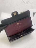 Classic CF Black & Gold Handbag | Haas Calfskin Leather | 15.5×25.5×6.5cm - Image 8