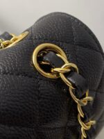 Classic CF Black & Gold Handbag | Haas Calfskin Leather | 15.5×25.5×6.5cm - Image 12