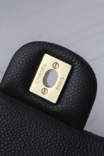 Classic MINI CF Black & Gold | Hass Caviar Calfskin Handbag | 12×20×6cm - Image 11