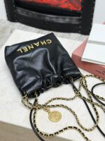 25A New Mini Black & Gold Luxury Calfskin Handbag | 20×19×6cm - Image 7