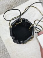 25A New Mini Black & Gold Luxury Calfskin Handbag | 20×19×6cm - Image 9