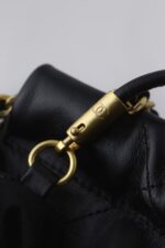 25A New Mini Black & Gold Luxury Calfskin Handbag | 20×19×6cm - Image 16