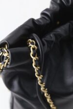 25A New Mini Black & Gold Luxury Calfskin Handbag | 20×19×6cm - Image 18