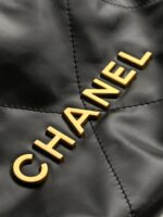 Classic 22bag Handbag | Black Gold & Black Silver | Mini, Small & Medium Sizes | Antiba Leather - Image 13