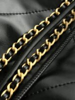 Classic 22bag Handbag | Black Gold & Black Silver | Mini, Small & Medium Sizes | Antiba Leather - Image 16