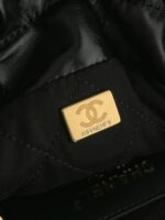 Classic 22bag Handbag | Black Gold & Black Silver | Mini, Small & Medium Sizes | Antiba Leather - Image 18