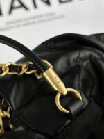 Classic 22bag Handbag | Black Gold & Black Silver | Mini, Small & Medium Sizes | Antiba Leather - Image 19
