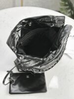 Classic 22bag Handbag | Black Gold & Black Silver | Mini, Small & Medium Sizes | Antiba Leather - Image 29